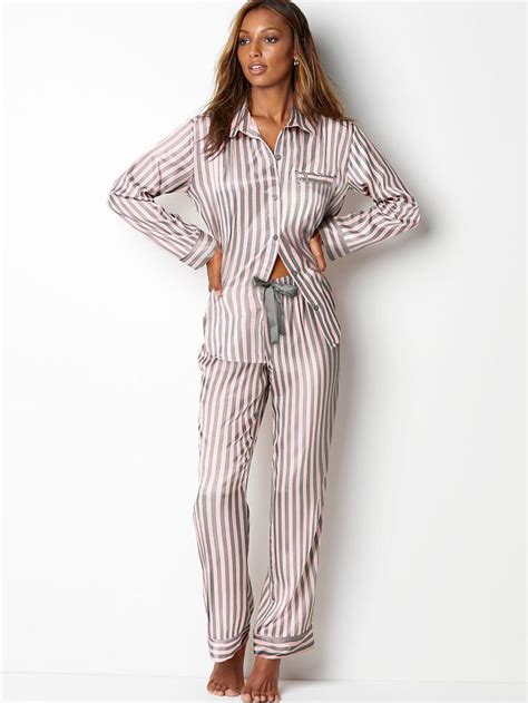 The Satin Pj Victorias Secret Pajamas Women Satin Pyjama Set Cute Pajama Sets