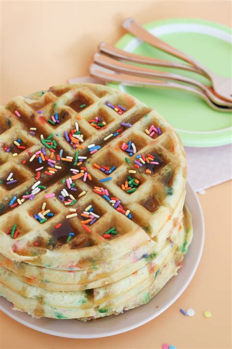 Funfetti Cake Batter Waffles Club Crafted