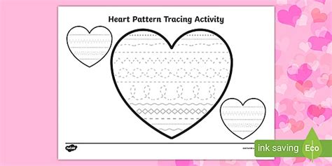 Heart Pattern Tracing Activity Teacher Made Twinkl