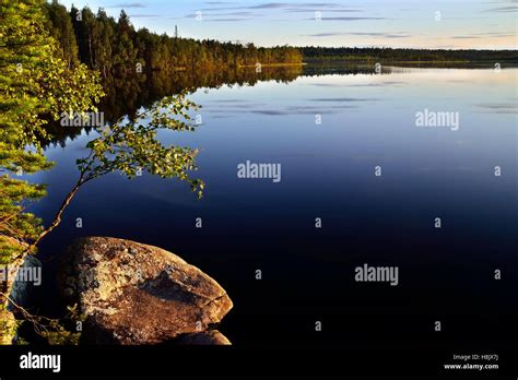 Karelian Landscape Pongoma Lake North Karelia Russia Stock Photo Alamy