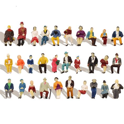 60pcs Model Ho Scale 187 All Seated People 187 Sitting Figure