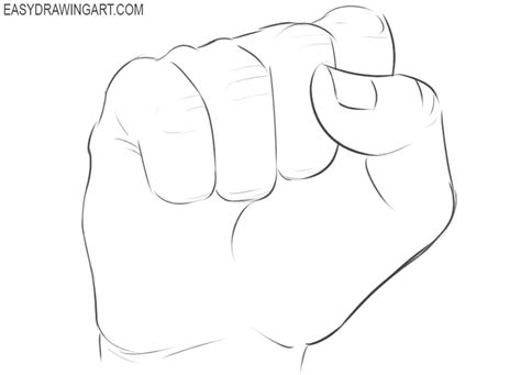 how to draw a fist easy drawing art