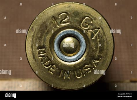 12 Gauge Shotgun Shell Head Stamp Stock Photo Alamy