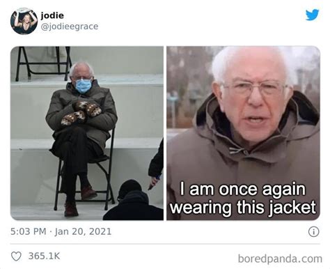 30 Of The Funniest Memes Featuring Bernie Sanders Inauguration Photo Demilked