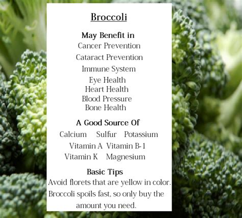Eating My Way To Better Health Broccoli Benefits