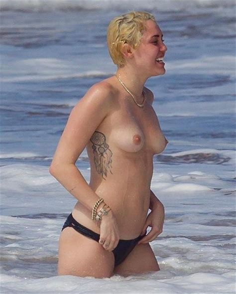 Miley Cyrus Topless In The Beach Telegraph