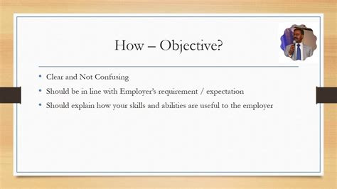 You should make sure that your sample career objective does not ramble on about your ambitions and wishes as regards your. Defining Career Objective (Explained in Tamil) - YouTube