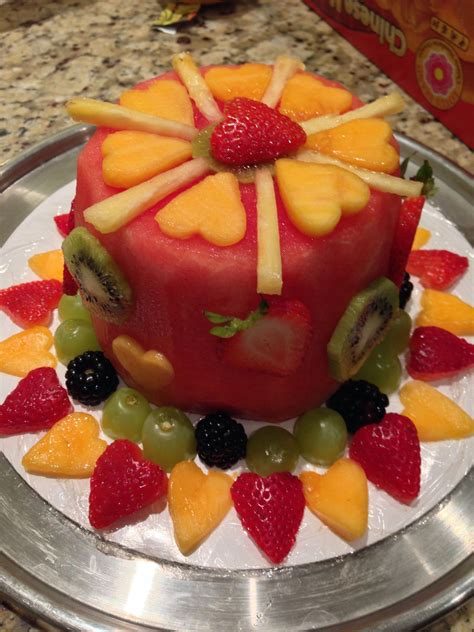 Cake Made From Fruit Easy To Do Used A Mini Watermelon