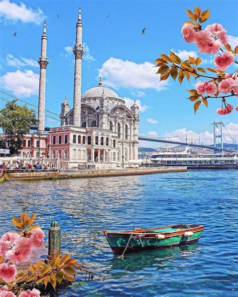 Ortaköy Mosque In Beşiktaş Istanbul Turkey Is Situated At The