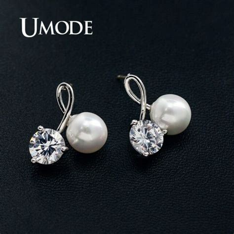 Aretes De Perlas Diamantes Cristal De Moda Belleza Para Mujer Bonitos Pendientes Ebay