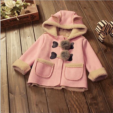 Bibicola Baby Girls Autumn Winter Jacket Coats Children Hooded