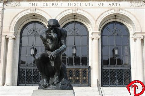 There Is A Statue In Front Of The Detroit Institute Of Arts
