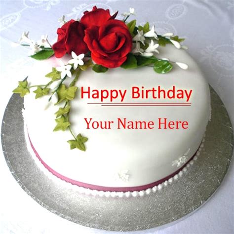 Writenamepics provide opportunity to create birthday cake online for wishes happy birthday. write name on beautiful rose birthday cake images