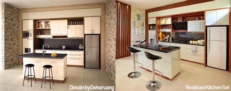 Anda dapat menyesuaikan desain dan ukuran kitchen set sesuai dengan ruangan yang dimiliki. Jasa Desain Kitchen Set - Dekoruang.com