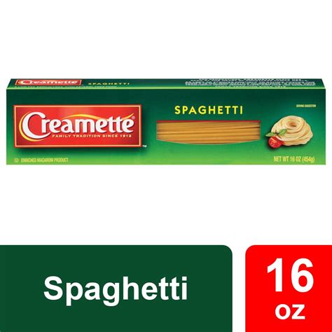 Creamette Spaghetti Pasta 16 Ounce Box