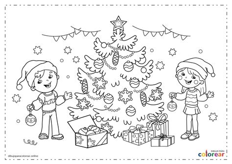 Dibujos de Árbol de Navidad para Colorear