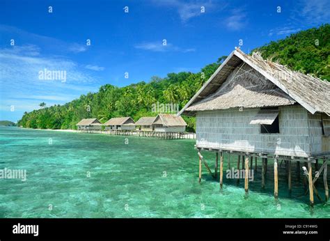 Traditional Hut On Stilts In Sea At Kri Eco Resort Raja Ampat Islands