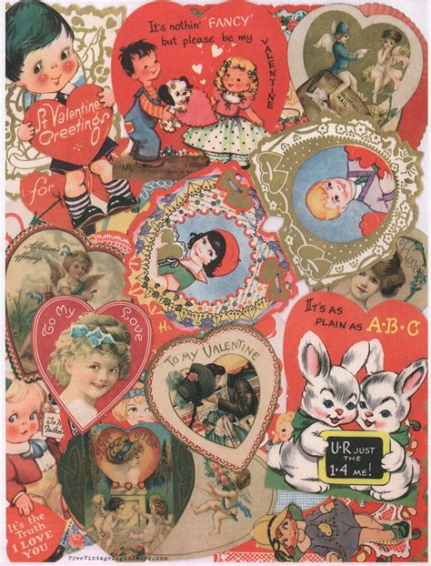 printable vintage valentine cards here are a dozen of the sweetest vintage valentines all in