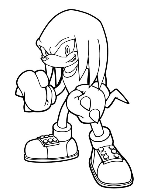 Knuckles | Hedgehog coloring page, Sonic the hedgehog coloring pages, Coloring pages