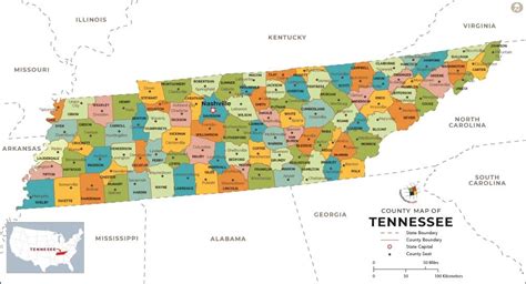 Tennessee County Map County Map With Cities