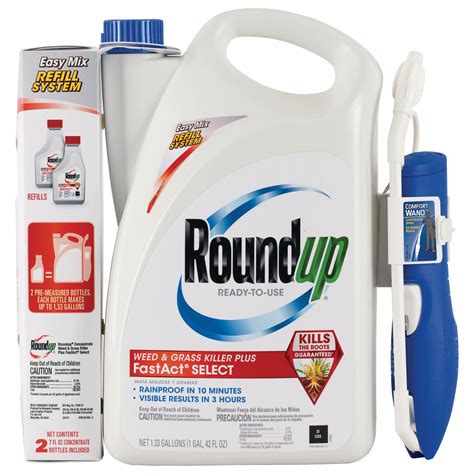 Roundup Ready-to-Use Weed and Grass Killer Plus, 1.33 gal. with Bonus ...