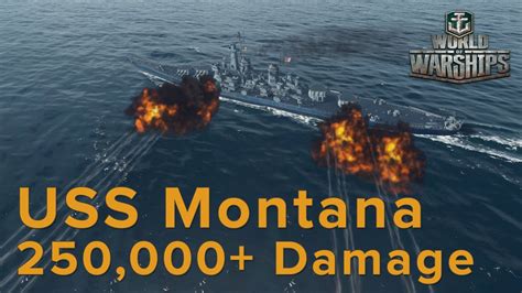 World Of Warships 260000 Damage With Uss Montana Youtube