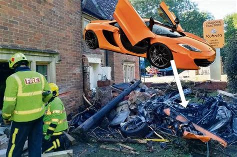 Mclaren Supercar Destroyed As It Bursts Into Flames After Crashing Into