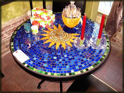 Tile And Glass Mosaic Tables Mosaic Patio Table Mosaic Tile Table