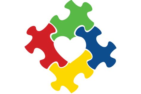 Autism Awareness Puzzle Piece Heart Svg Graphic By Magnolia Blooms
