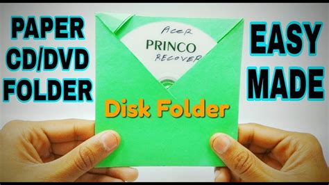 How To Make Cd Or Dvd Paper Folder Youtube