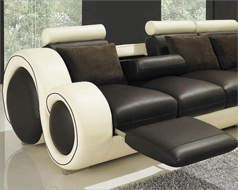 modern  tone leather sectional sofa set  recliners