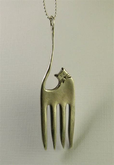 Cordelia The Fork Cat Up Cycled Sterling Silver And Up