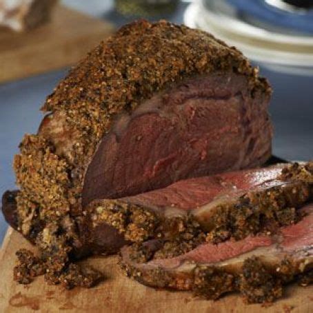 It is the king of beef cuts. Prime Rib with a Peppercorn & Roasted Garlic Crust Recipe ...