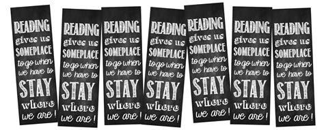 Reading Gives Us Someplace To Go Printable And Bookmarks