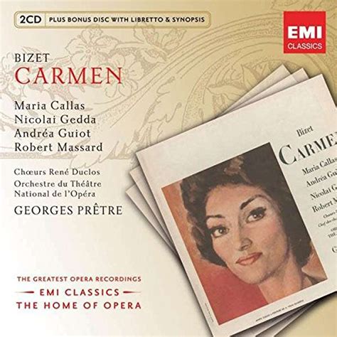 Bizet Carmen By Georges Pretre Maria Callas Nicolai Gedda Music Cd