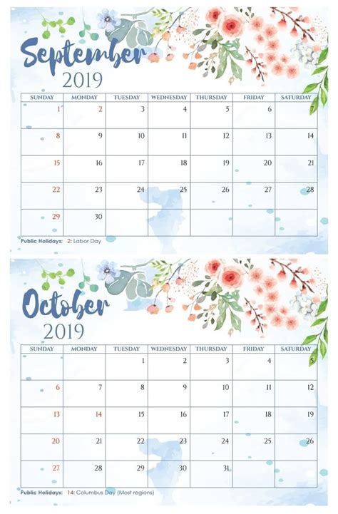 september  october  calendar magic calendar