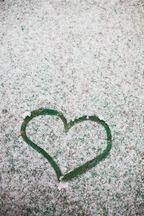 Heart Drawn In A Snow By Stocksy Contributor Jovana Rikalo Stocksy