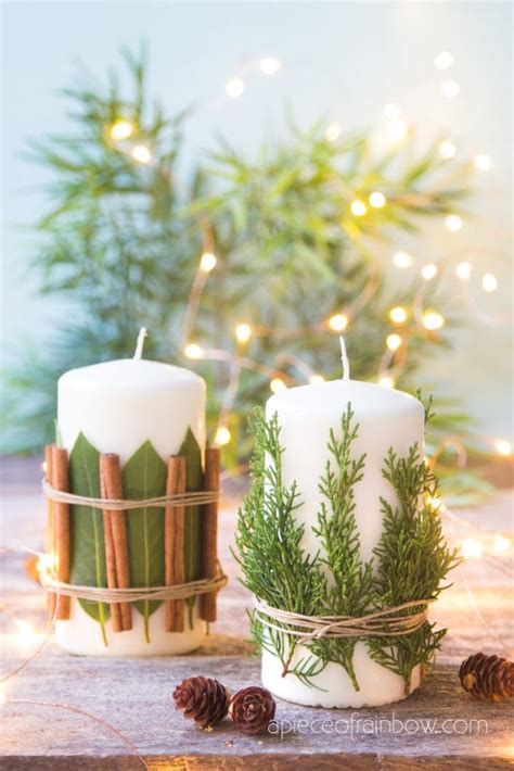 Diy Christmas Candles 3 Easy Decorations A Piece Of Rainbow