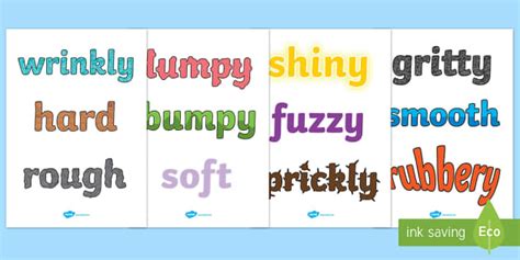 Different Texture Words For Children Teacher Made