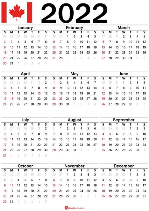2022 Calendar With Weeks Numbers Canada In 2021 Calendar Calendar Uk