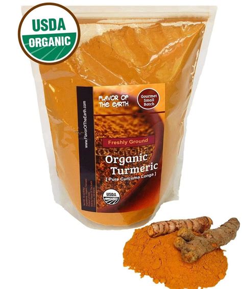 Flavor Of The Earth Organic Turmeric Curcumin Powder Lb Ultra Pure