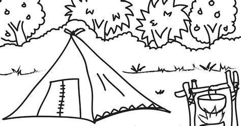 24 Mewarnai Tenda Camping