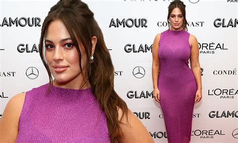 Ashley Graham Slips Her Famous Curves In Sheer Purple Gown As She Leads The Stars At Glam Summit