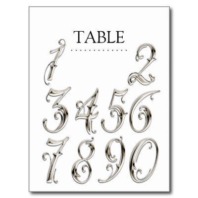 Best free tattoo font collection that you can use to create your tattoo. Any Color Table Numbers Fancy Silver | Zazzle.com | Number ...