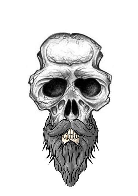 Bearded Skull Skull Beard Skull Art Drawings