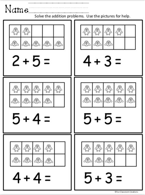 See more ideas about kindergarten math, math, kindergarten. Free Winter Kindergarten Math Worksheet - Penguin Addition - Made By Teachers