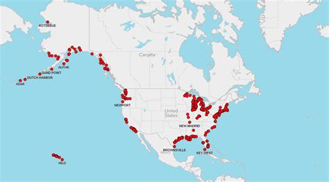 Sea Ports In Usa Marine Vessel Traffic
