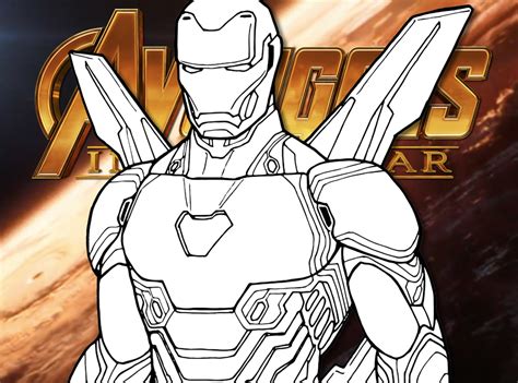 50 Coloring Pages Iron Man Mark 50 Drawing
