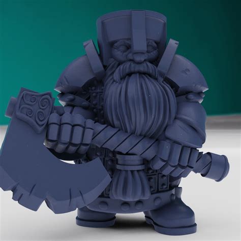 Hot Goblin Dwarf Two Handed Axe Pose C