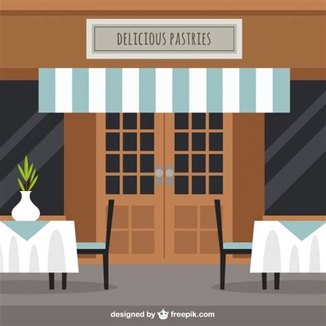 Free Vector Restaurant In Flat Style Illustration